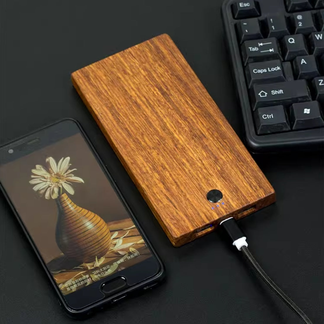 Wooden Handicraft Power Bank