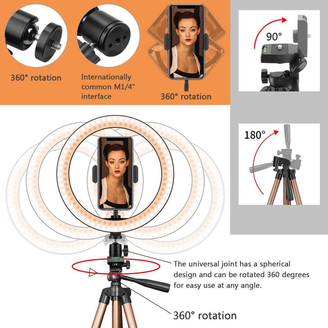 Compatible with Apple ring light tripod